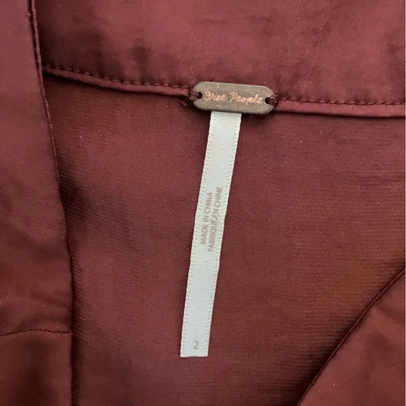 FREE PEOPLE Red Asymmetric MIDI  Dress Size 2 - Picture 9 of 10